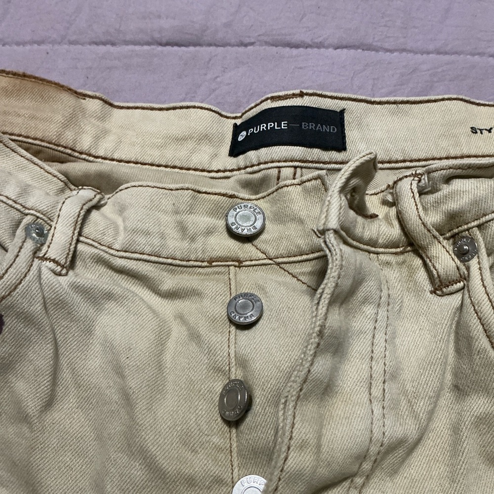 Purple Brand Men's Skinny Jeans - Cream